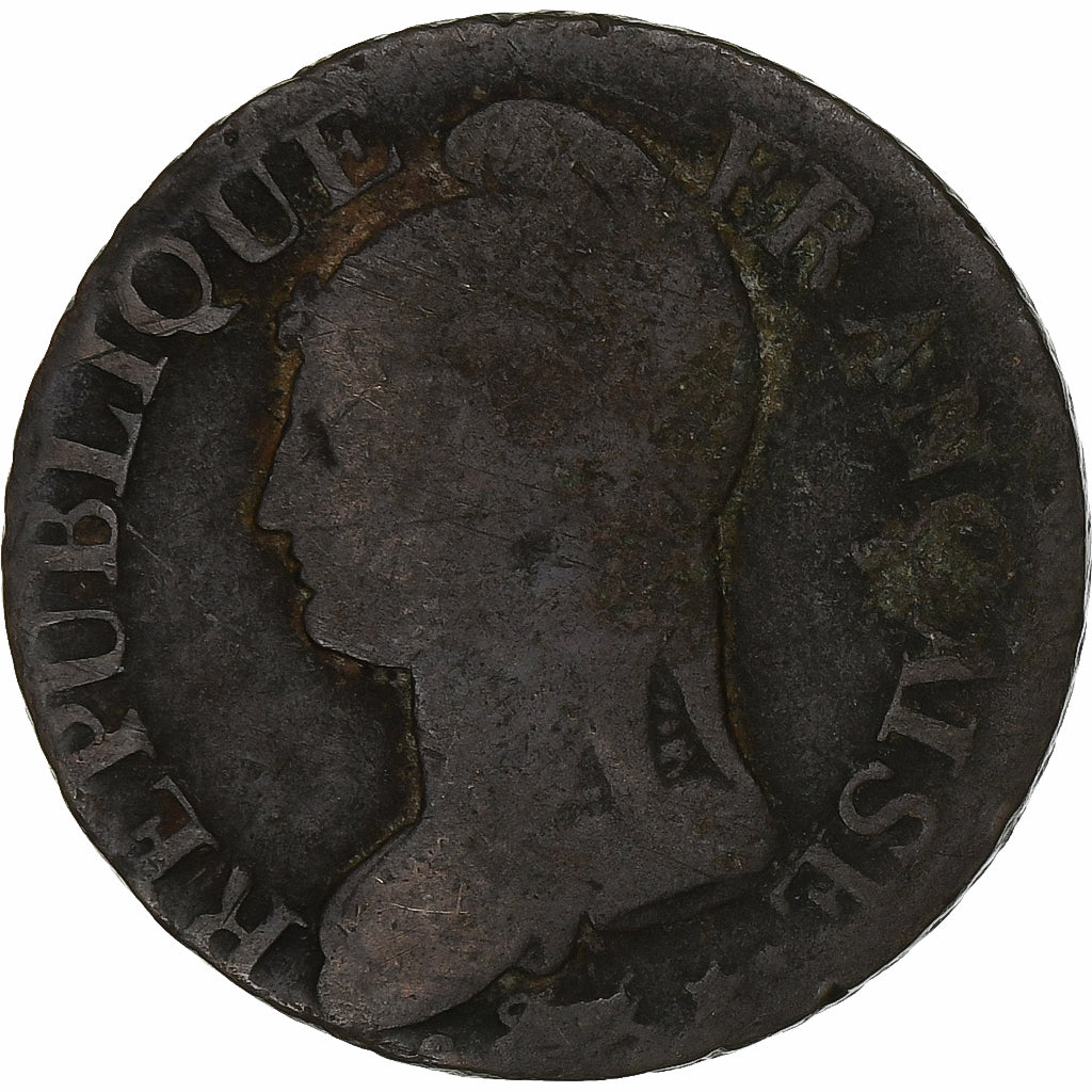Francia, 5 Centimes, Dupré, AN 8/5, Paris, Rame, MB