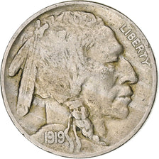 États-Unis, 5 Cents, Buffalo, 1919, Philadelphie, Nickel, TB+