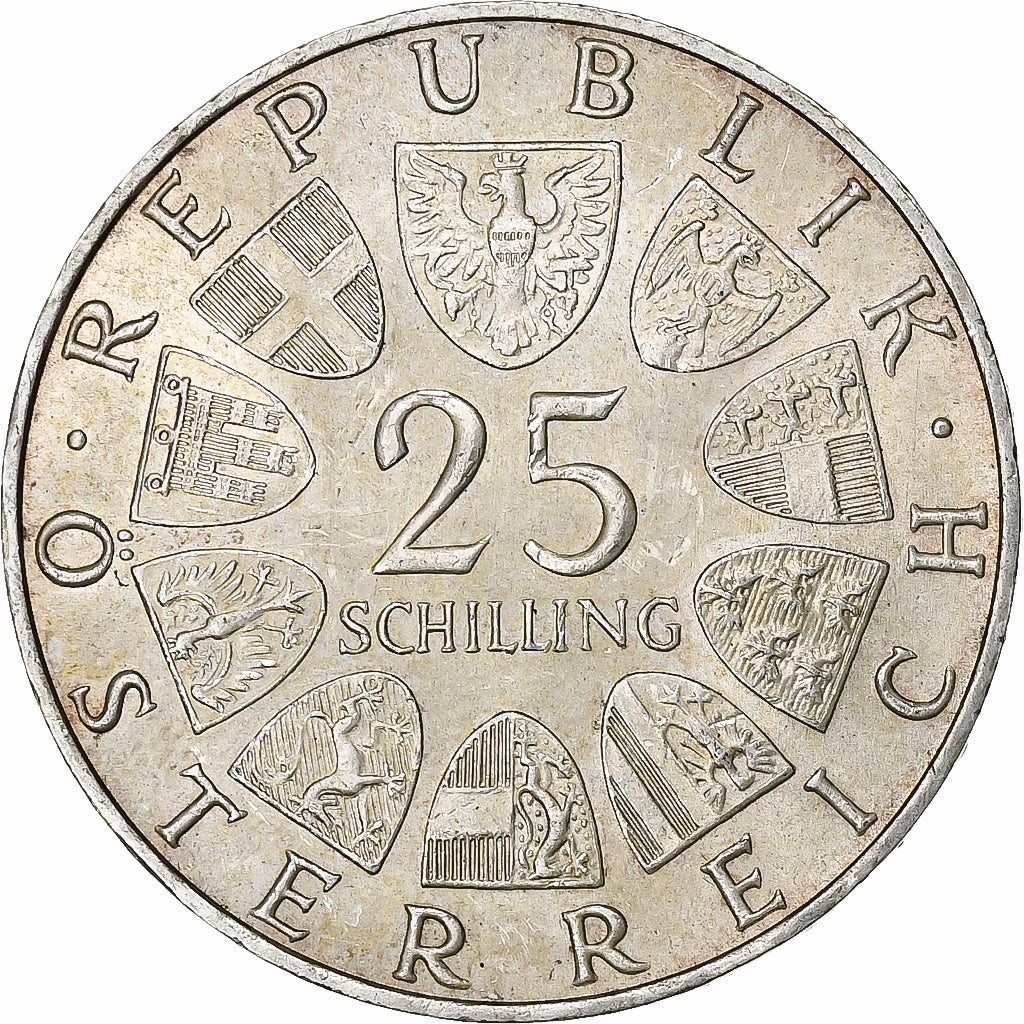 Austria, 25 Schilling, 1970, Vienna, Silver, EF(40-45)