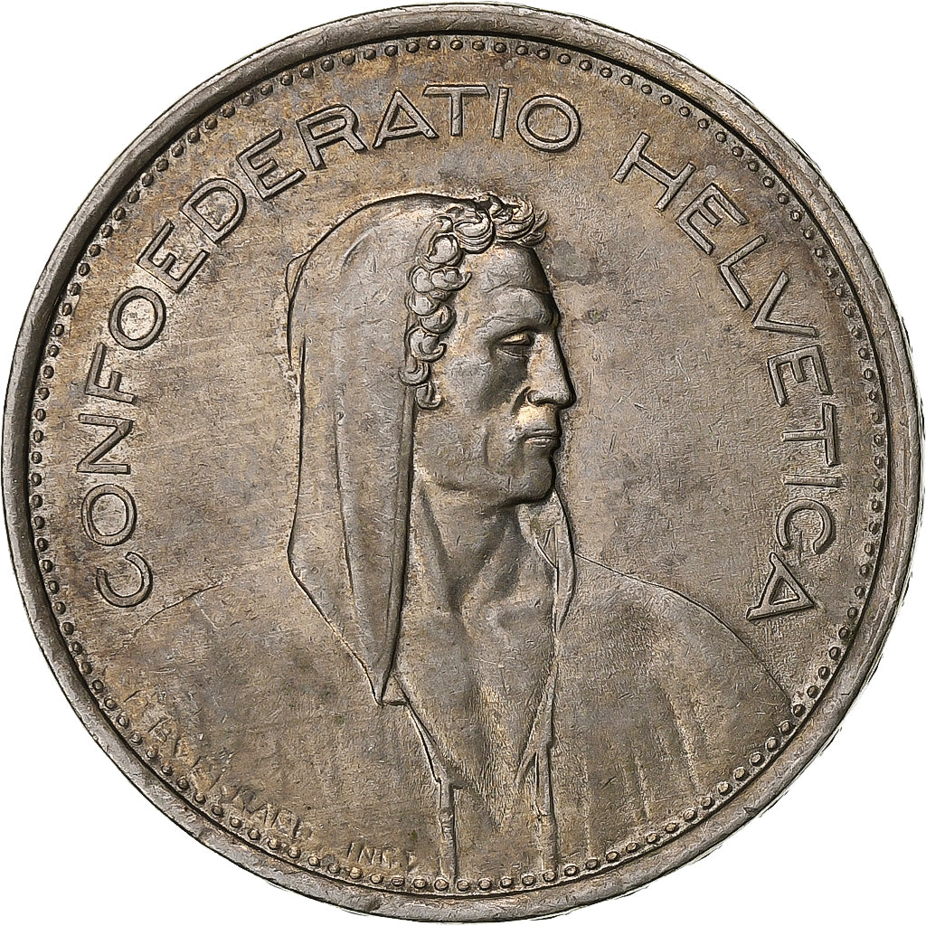 Suiza, 5 Francs, Herdsman, 1968, Bern, Cobre - níquel, MBC