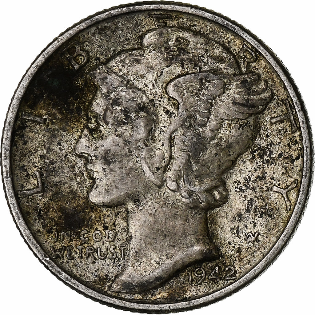 Vereinigte Staaten, Mercury Dime, 1942, Philadelphia, Silber, S