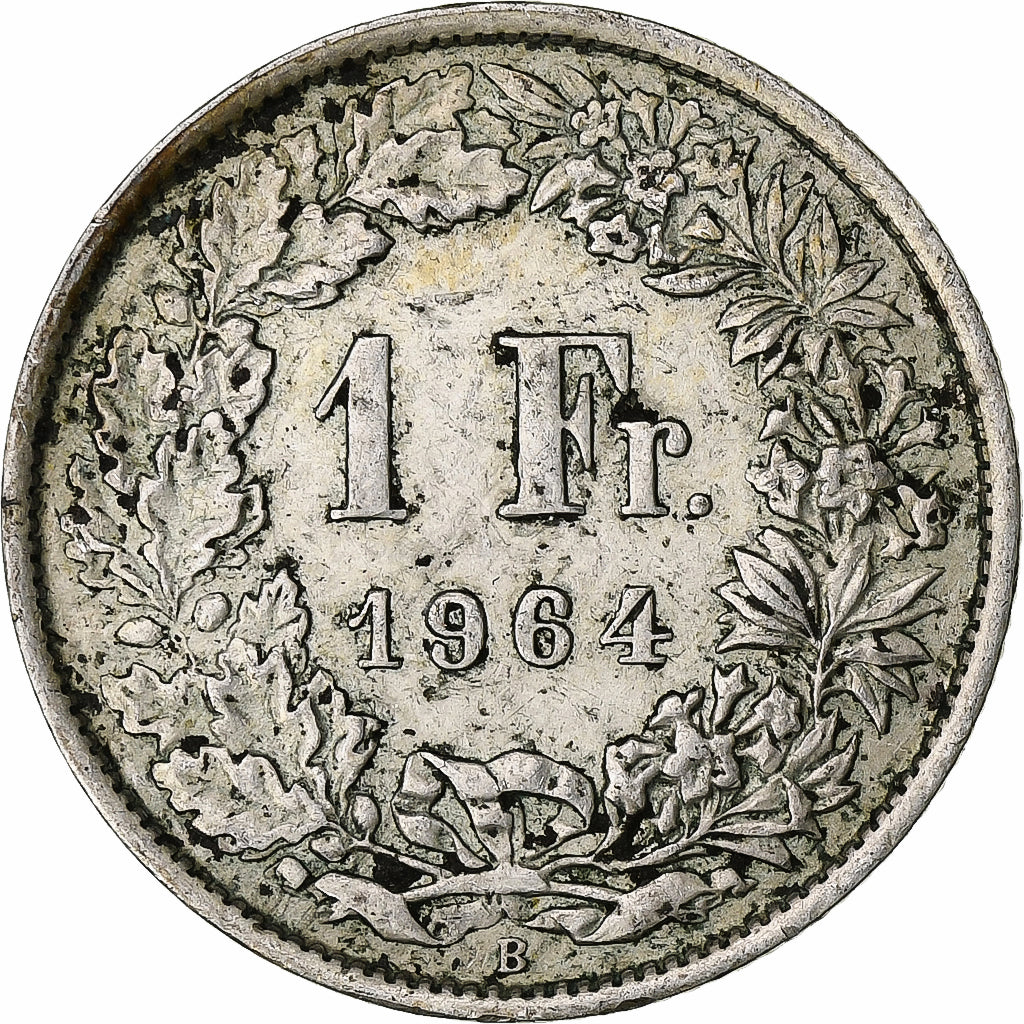 Switzerland, Franc, 1964, Bern, Silver, EF(40-45)