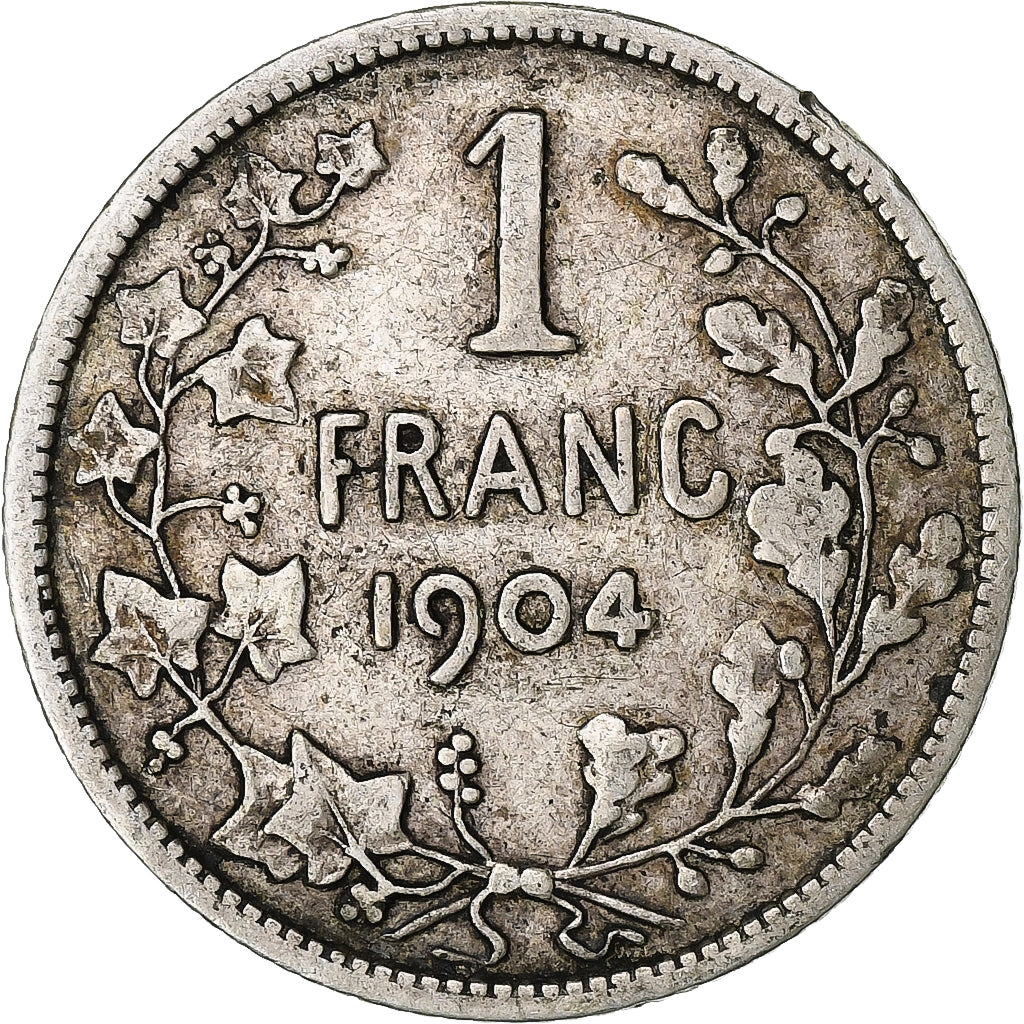 België, Leopold II, Franc, 1904, Brussels, Zilver, FR