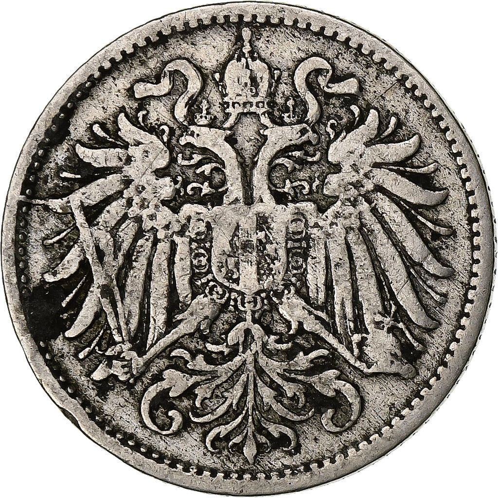 Austria, Franz Joseph I, 10 Heller, 1893, Vienna, Nikiel, VF(20-25)