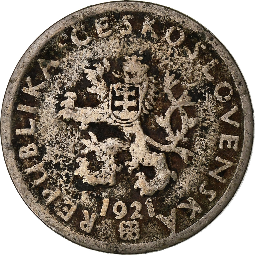 Checoslovaquia, 20 Haleru, 1921, Cobre - níquel, BC+