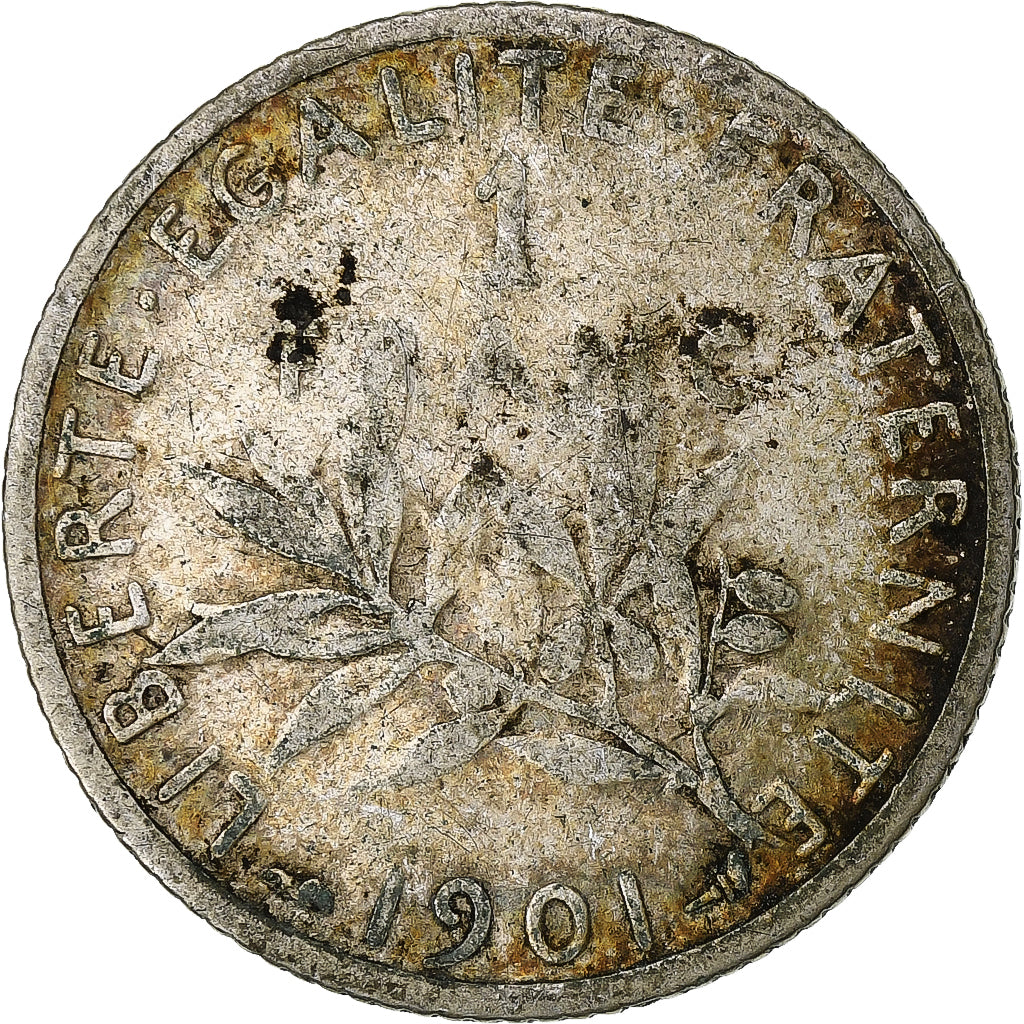 France, Franc, Semeuse, 1901, Paris, Argent, B+