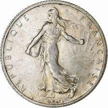 France, 2 Francs, Semeuse, 1917, Paris, Silver, AU(55-58)
