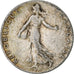 France, 50 Centimes, Semeuse, 1916, Paris, Silver, VF(20-25)