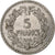 Francja, 5 Francs, Lavrillier, 1938, Paris, Nikiel, AU(55-58), Gadoury:760