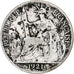 French Indochina, 20 Cents, 1921, Paris, Silver, VF(20-25)