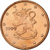 Finlandia, Centime, 1999, Vantaa, Acciaio placcato rame, SPL