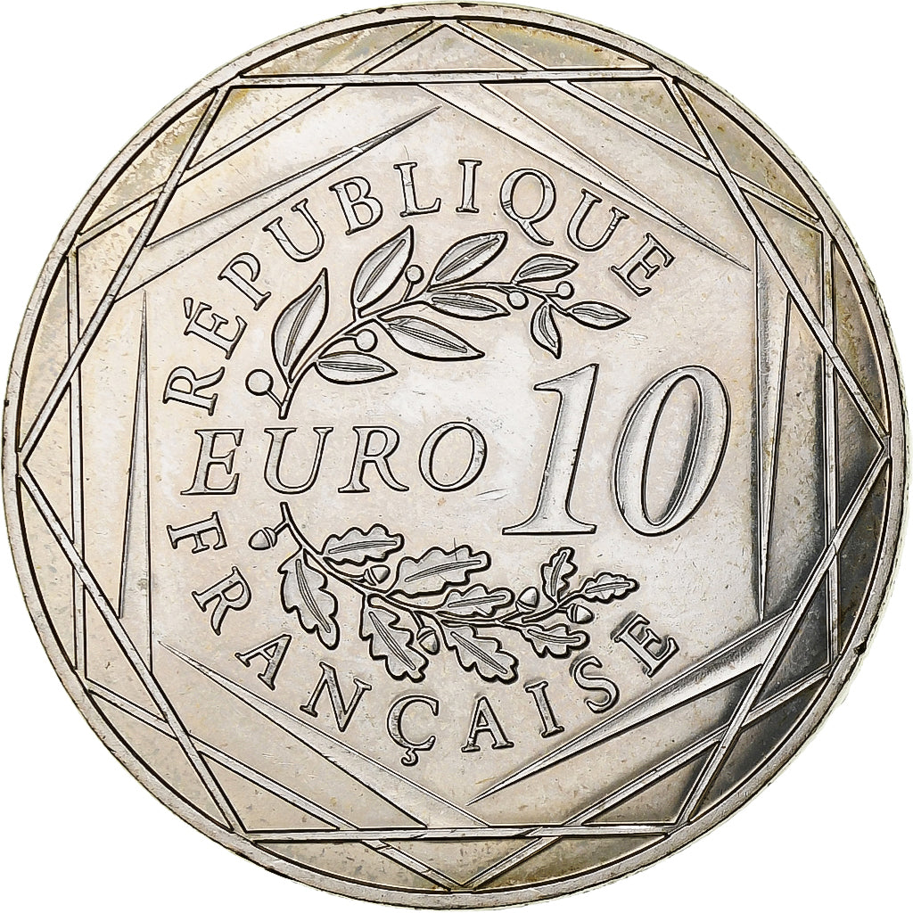 France, 10 Euro, Coq, 2016, Pessac, Billon, MS(63)