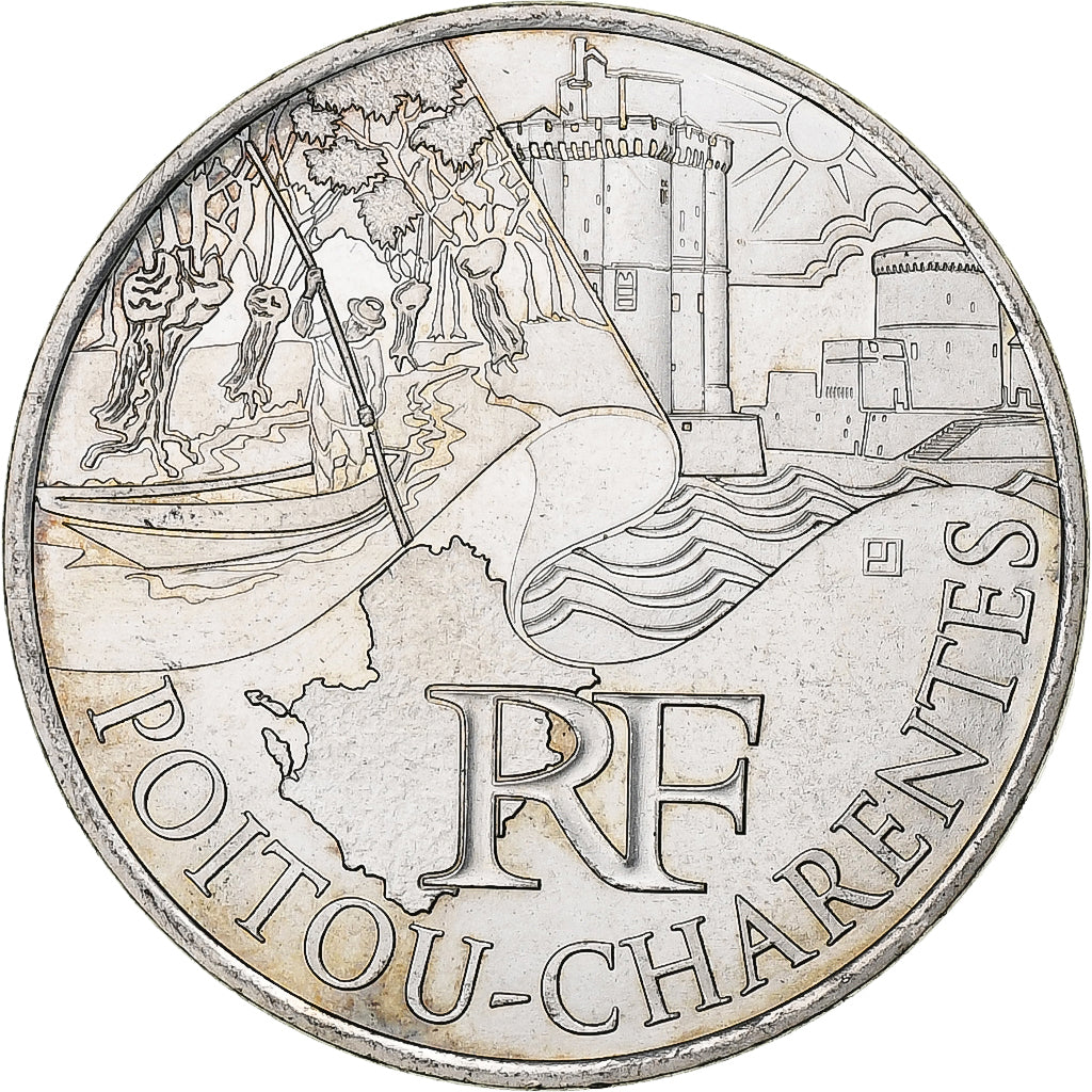 France, 10 Euro, Poitou-Charentes, 2011, Pessac, Argent, SPL