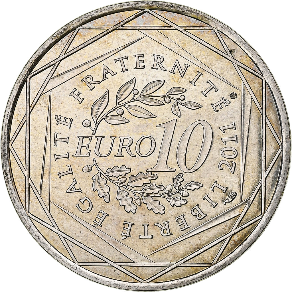 France, 10 Euro, Poitou-Charentes, 2011, Pessac, Argent, SPL