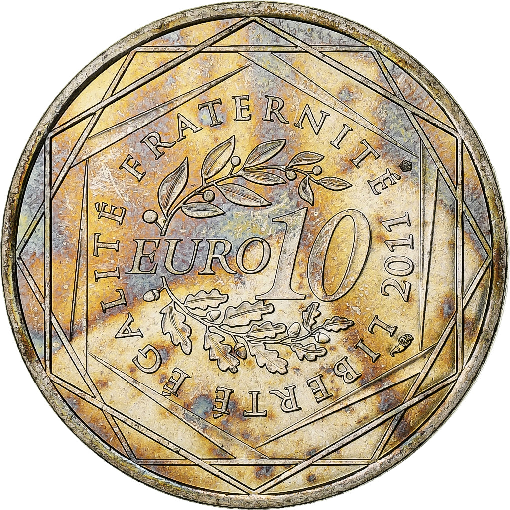 France, 10 Euro, Rhône-Alpes, 2011, Pessac, Argent, SUP