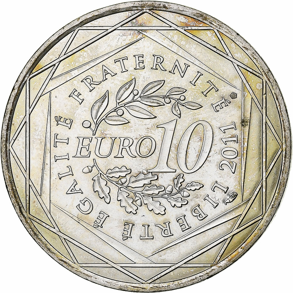 France, 10 Euro, Nord-Pas-de-Calais, 2011, Pessac, Silver, MS(60-62)