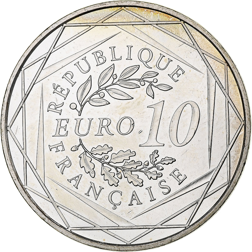 França, 10 Euro, Hercule, 2012, Pessac, Prata, MS(63)