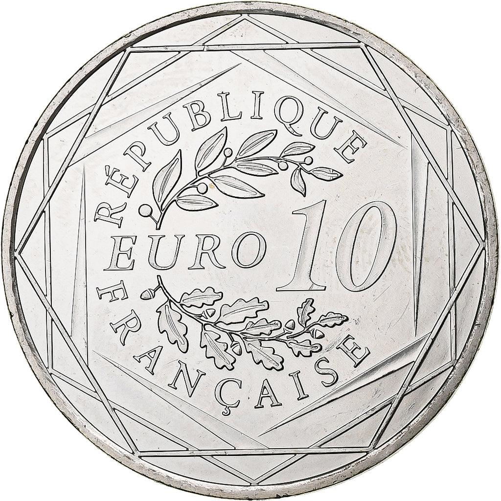 França, 10 Euro, Hercule, 2013, Pessac, Prata, MS(63)
