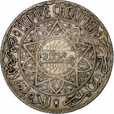 Marocco, Mohammed V, 5 Francs, AH 1352/1933, Paris, Argento, MB
