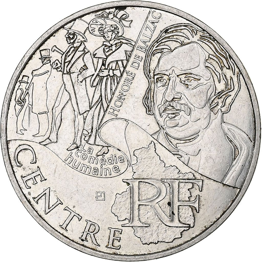 France, 10 Euro, Centre, 2012, Pessac, Silver, MS(60-62)
