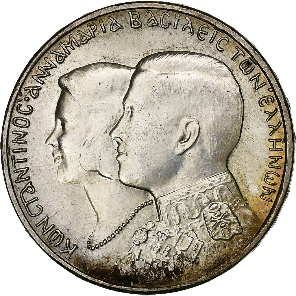 Griekenland, Constantine II, 30 Drachmai, 1964, Bern, Zilver, PR