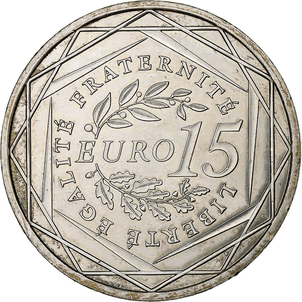 France, 15 Euro, Semeuse, 2008, Pessac, Argent, SUP+