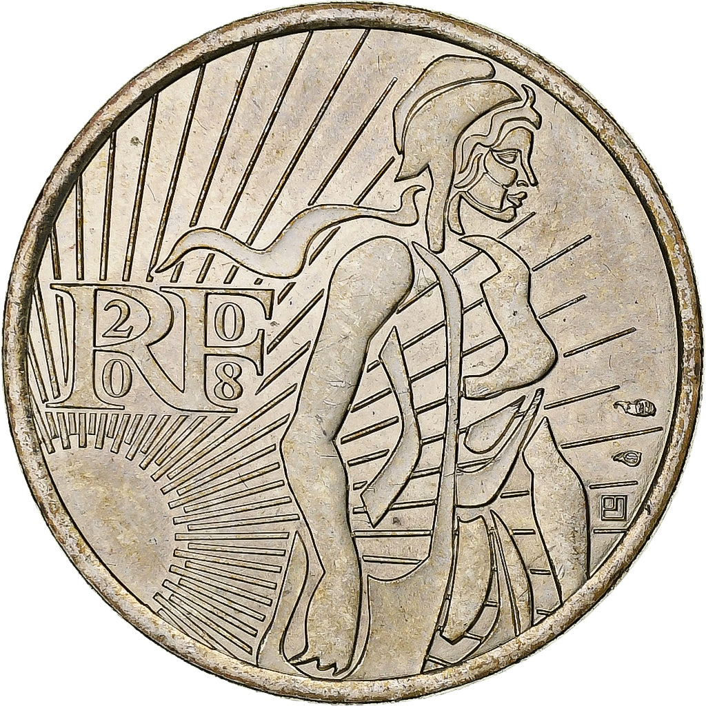 France, 5 Euro, Semeuse, 2008, Pessac, Silver, MS(63)