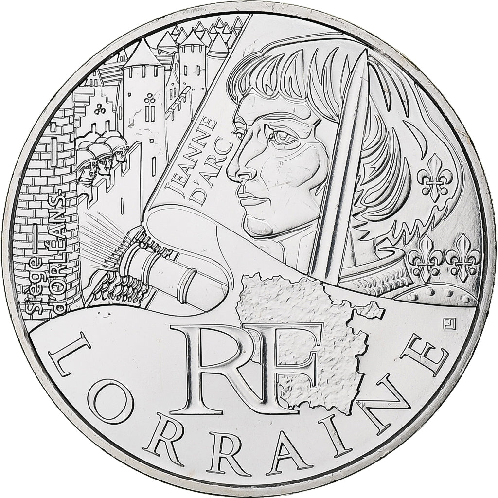 France, 10 Euro, Lorraine, 2012, Pessac, Silver, MS(65-70)