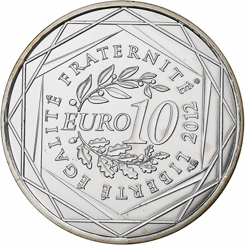 France, 10 Euro, Lorraine, 2012, Pessac, Silver, MS(65-70)