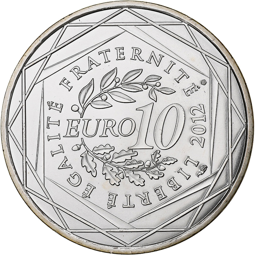 France, 10 Euro, Martinique, 2012, Pessac, Silver, MS(65-70)