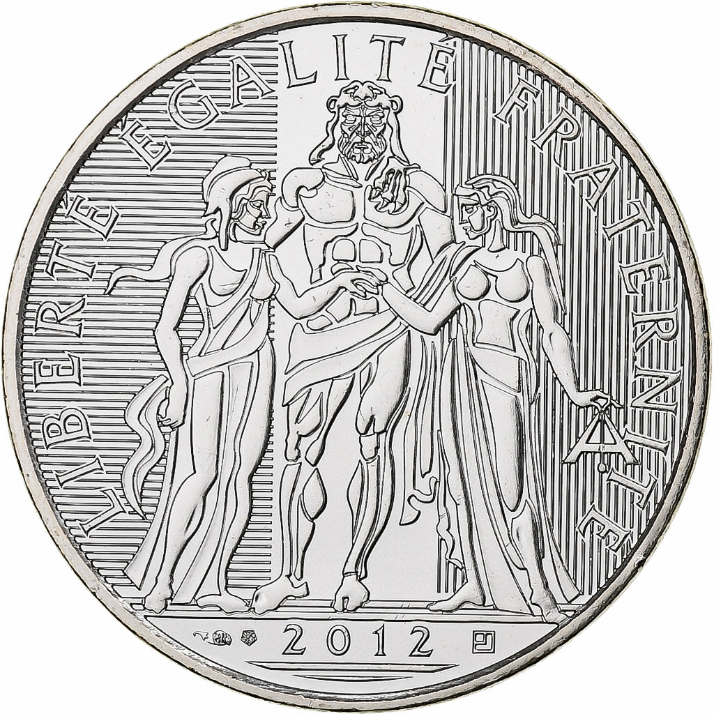 France, 10 Euro, Hercule, 2012, Pessac, Silver, MS(65-70)