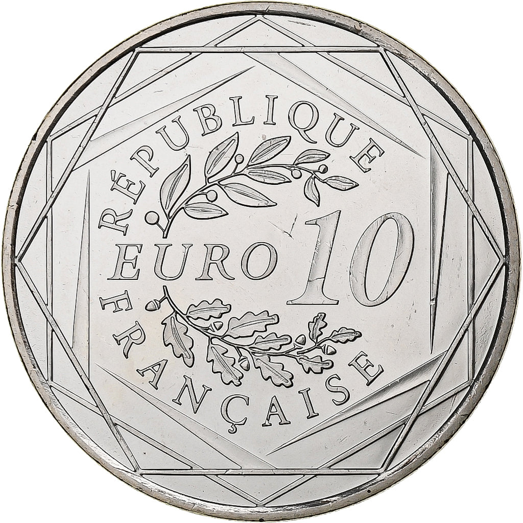Francja, 10 Euro, Hercule, 2012, Pessac, Srebro, MS(64)