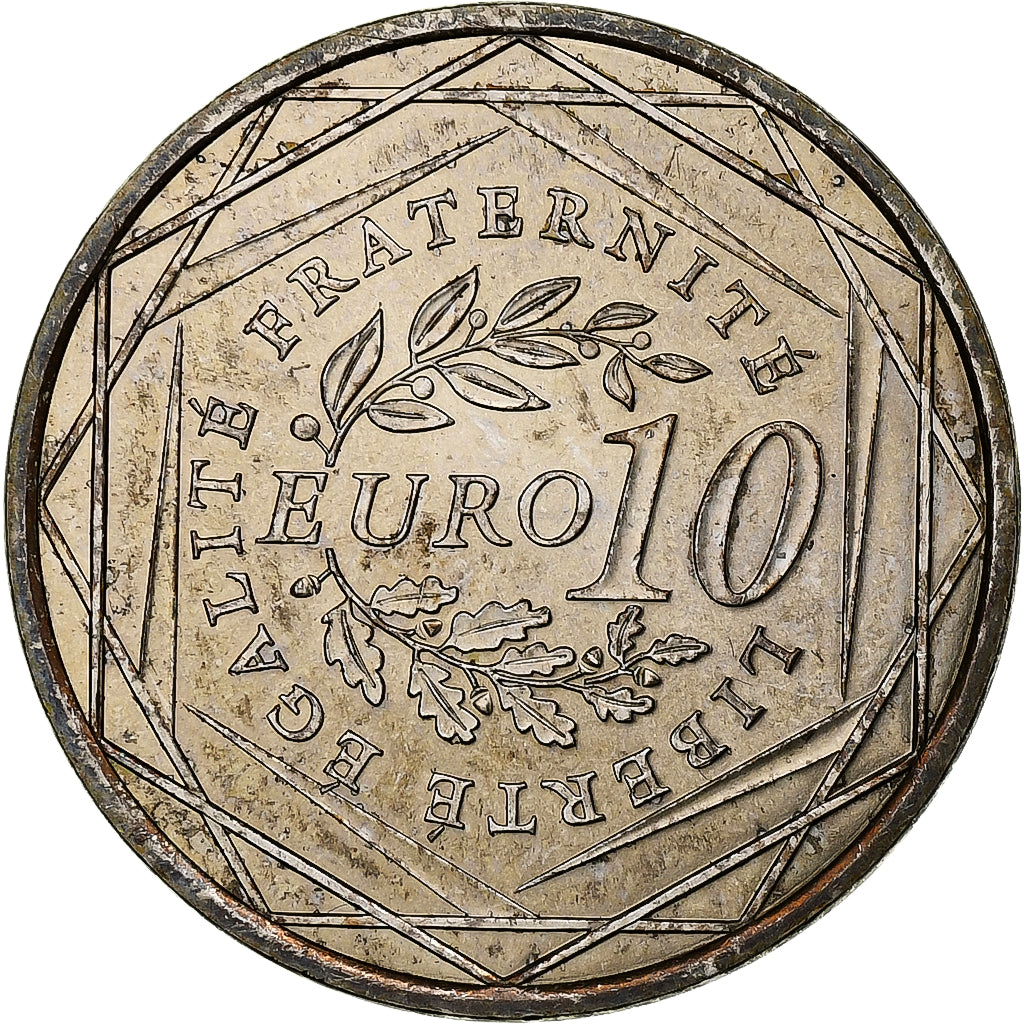 Francja, 10 Euro, Semeuse, 2009, Pessac, Srebro, MS(60-62)