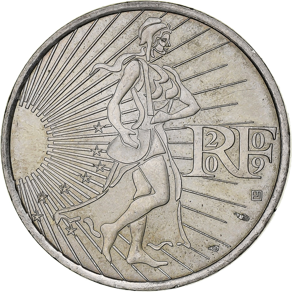 Frankrijk, 10 Euro, Semeuse, 2009, Pessac, Zilver, PR+