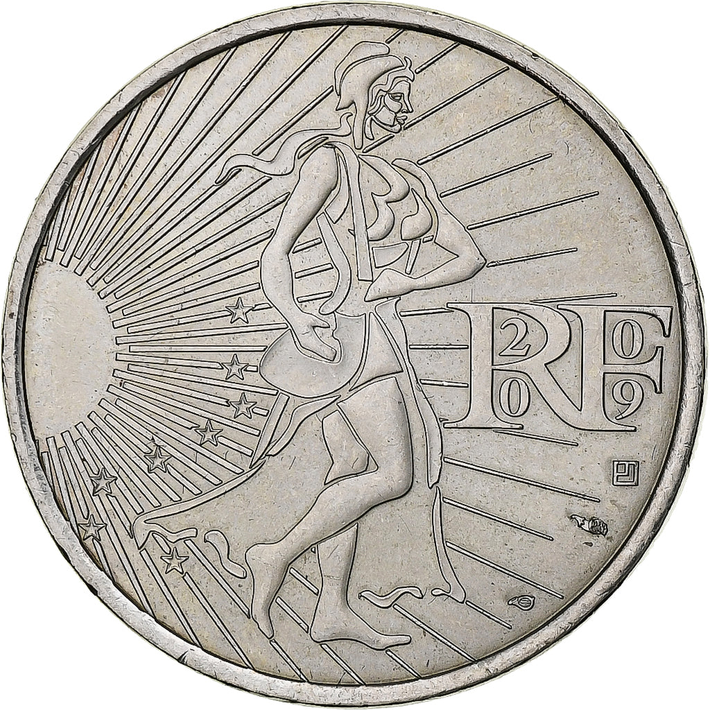 France, 10 Euro, Semeuse, 2009, Pessac, Silver, MS(63)