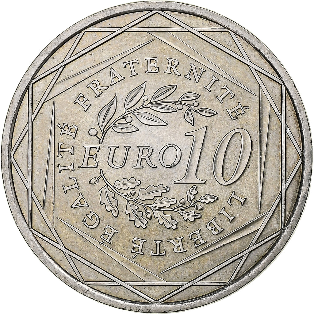 France, 10 Euro, Semeuse, 2009, Pessac, Silver, MS(63)
