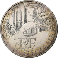 France, 10 Euro, Guyane, 2011, Pessac, Silver, MS(60-62)