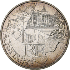 France, 10 Euro, Aquitaine, 2011, Pessac, Silver, MS(60-62)