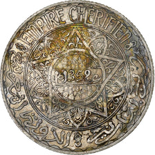 Morocco, Mohammed V, 10 Francs, AH 1352/1933, Paris, Silver, VF(30-35)
