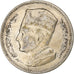 Marruecos, Mohammed V, Dirham, 1960 / AH 1380, Paris, Plata, BC+