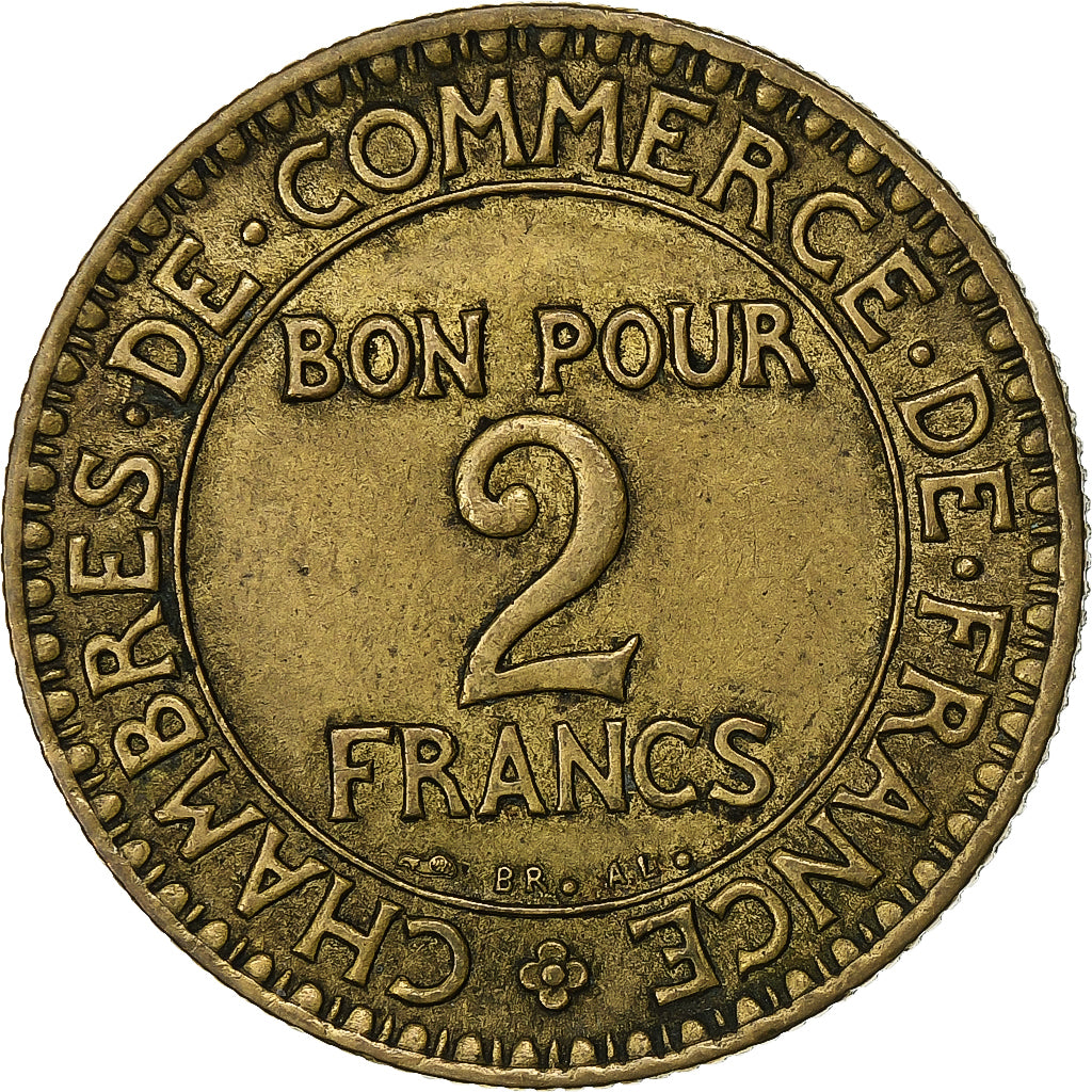 Frankreich, 2 Francs, Chambre de commerce, 1920, Paris, Cupro-Aluminium, SS+