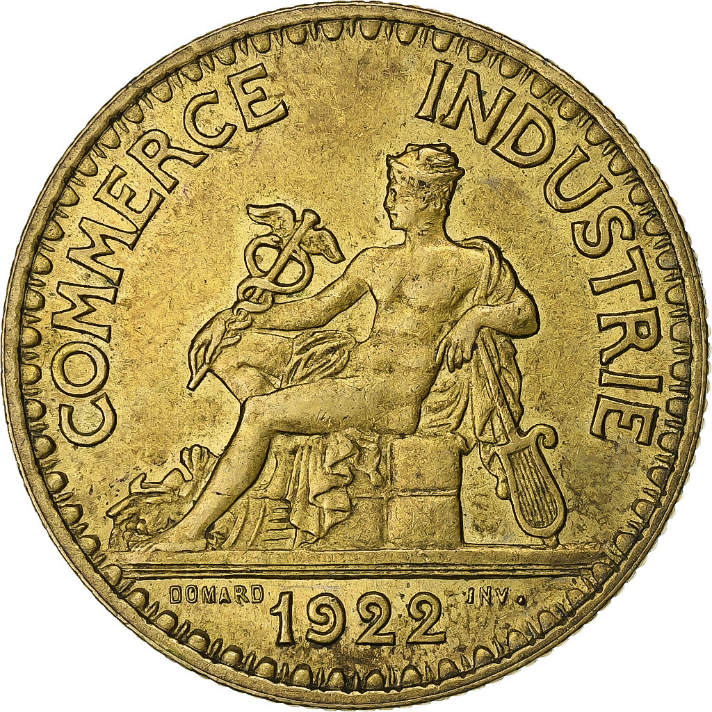 France, 2 Francs, Chambre de commerce, 1922, Paris, Cupro-Aluminium, AU(50-53)
