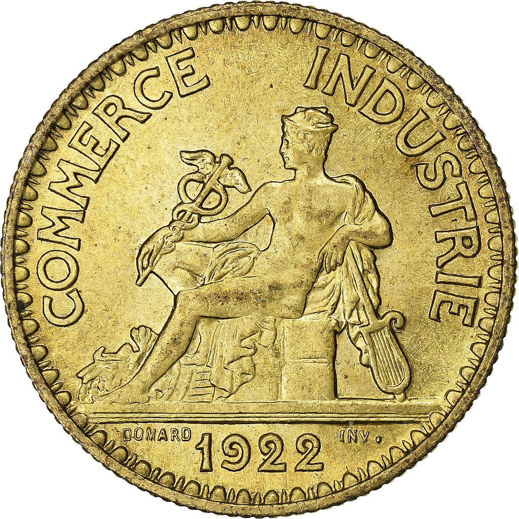 France, 2 Francs, Chambre de commerce, 1922, Paris, Cupro-Aluminium, AU(50-53)