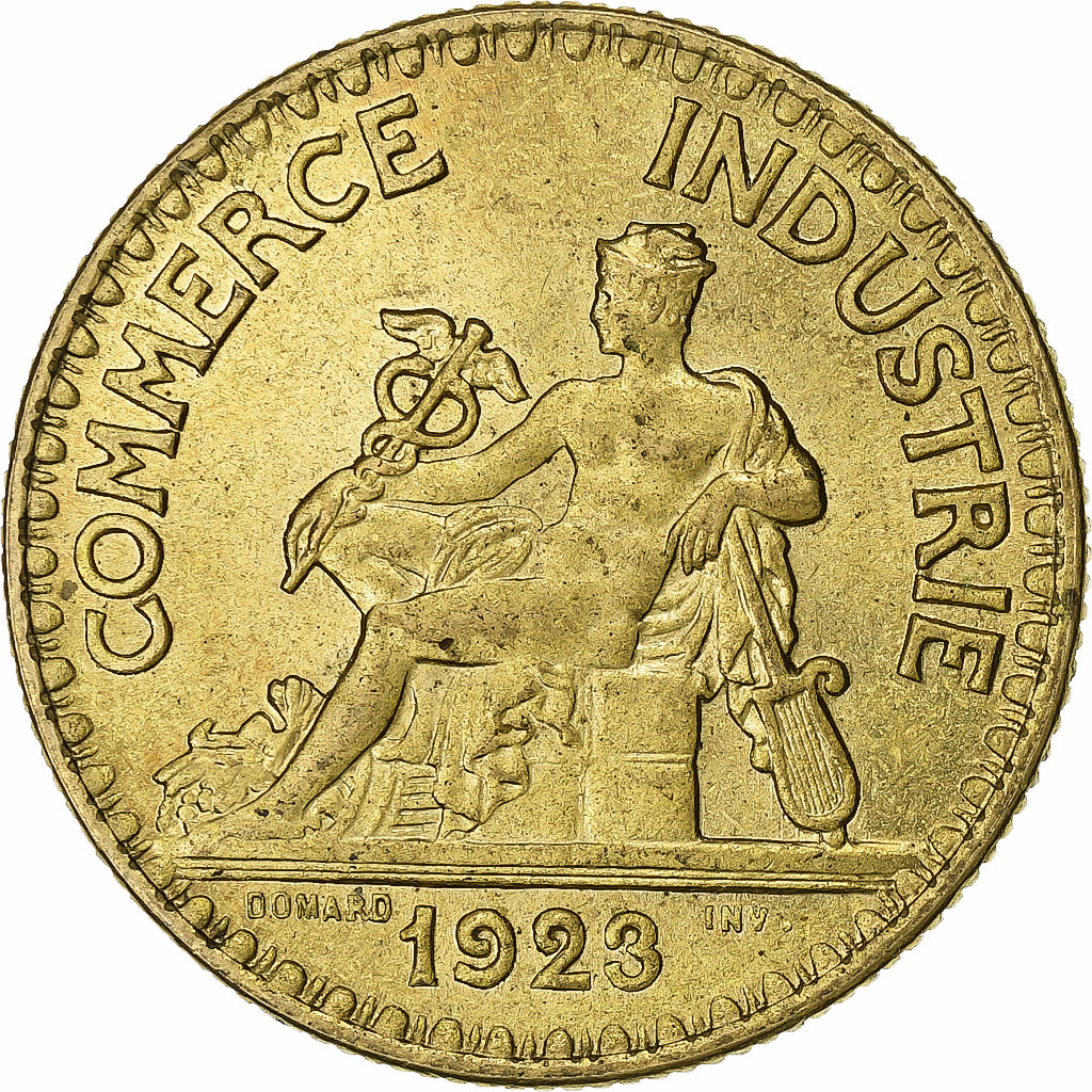 Francia, 2 Francs, Chambre de commerce, 1923, Paris, Cuproaluminio, MBC