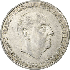 Spain, Francisco Franco, 100 Pesetas, 1968, Madrid, Silver, EF(40-45)
