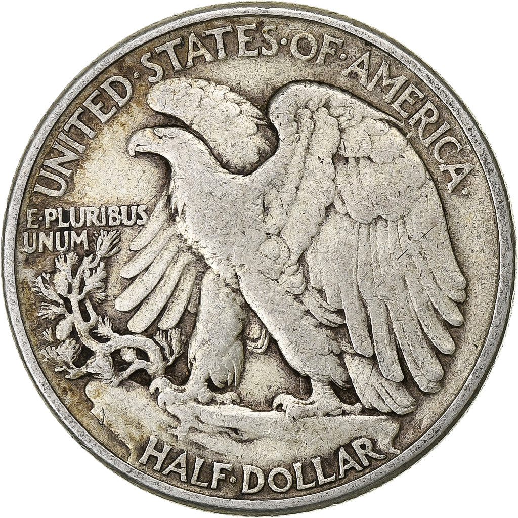 Estados Unidos, Walking Liberty Half Dollar, 1943, Philadelphia, Plata, BC+