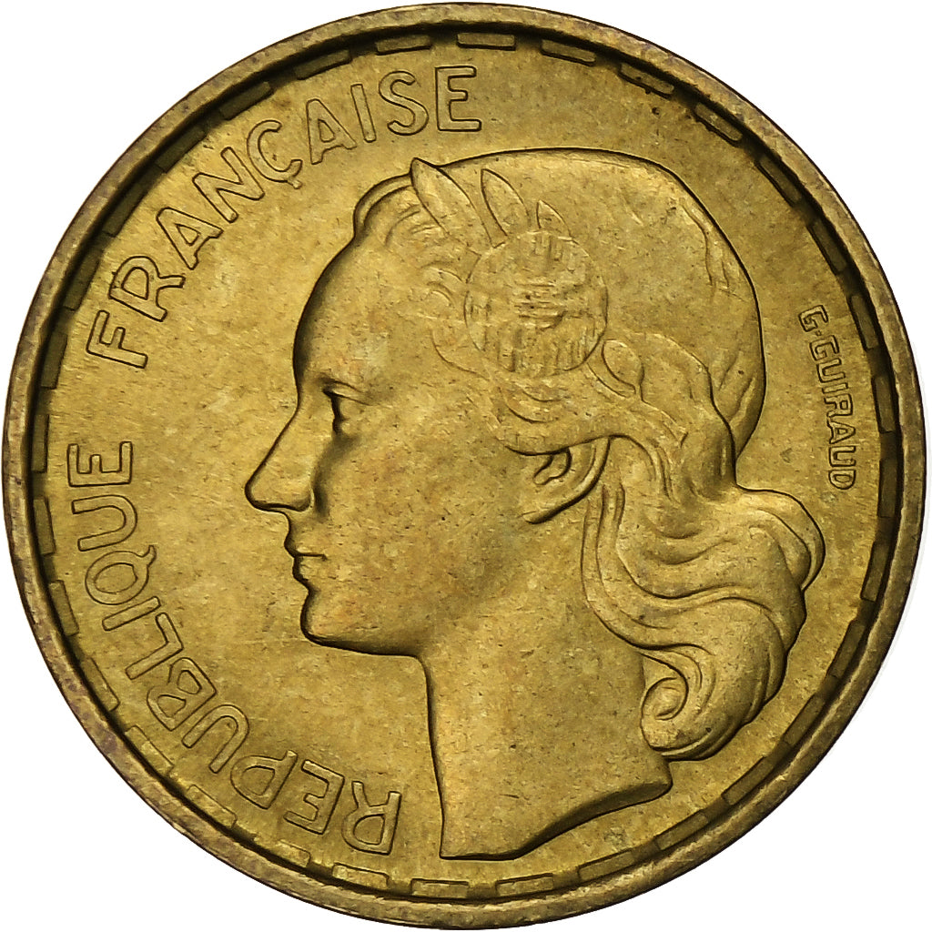 Frankrijk, 10 Francs, Guiraud, 1951, Paris, Cupro-Aluminium, PR