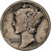 États-Unis, Dime, Mercury, 1940, Denver, Argent, TB