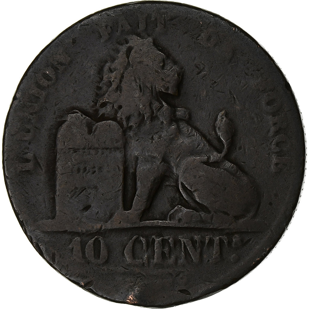 Frankreich, 10 Centimes, 1833, Brussels, Kupfer, S