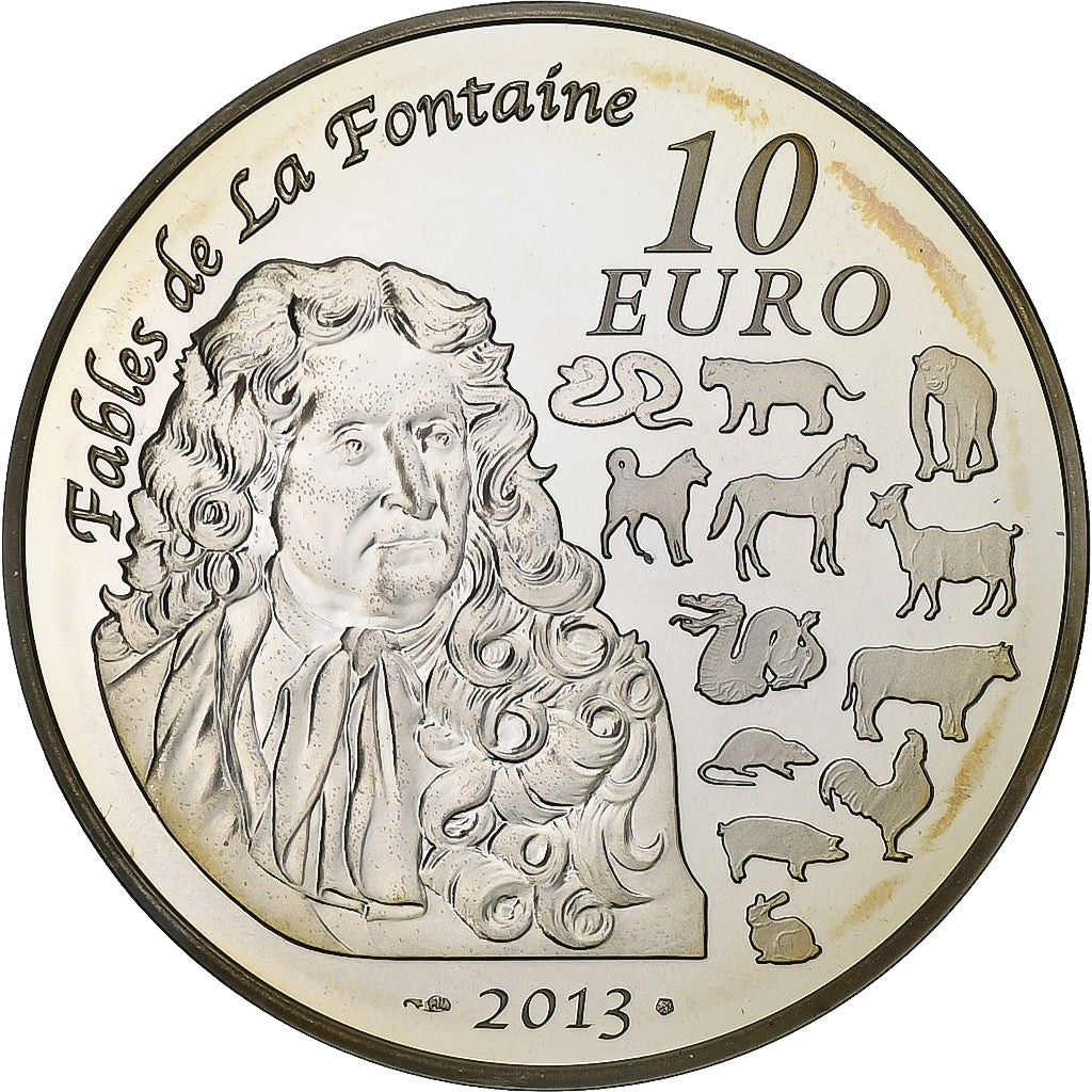 Francja, 10 Euro, Year of the Snake, Proof, 2013, Pessac, Srebro, MS(64)
